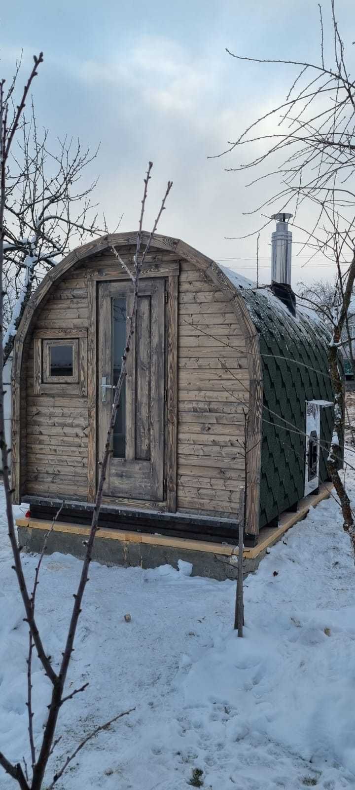 SAUNA BECZKA 300 z dwoma pomieszczeniami