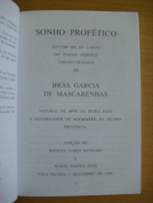 Sonho Profético de Manuel Lopes Botelho / Mário Simões Dias