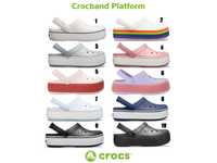 Новые! Кроксы Женские сабо Crocs Crocband platform обувь на платформе!