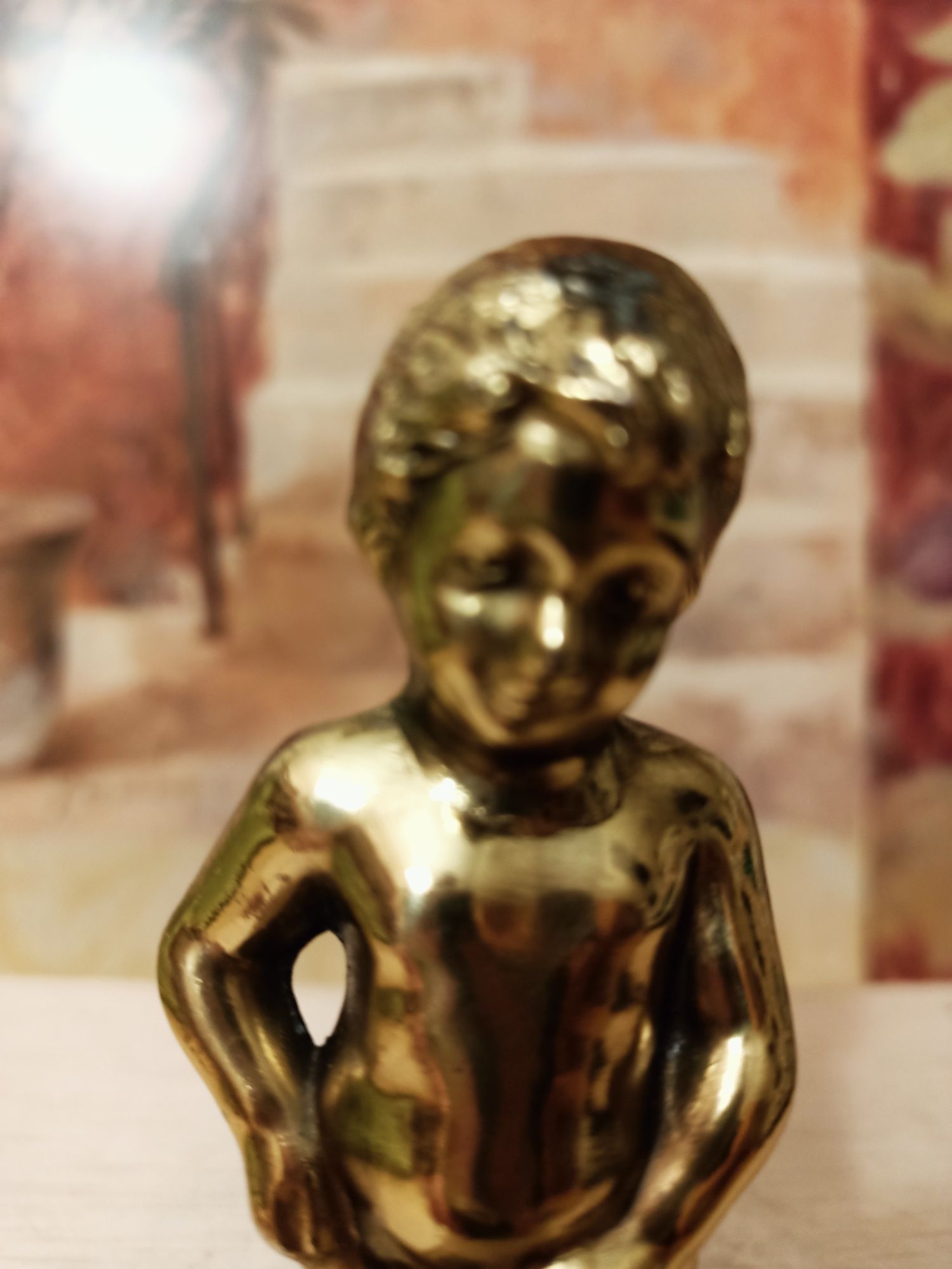 Dawna figura mosiężna Manneken pis, Bruksela,unikat.