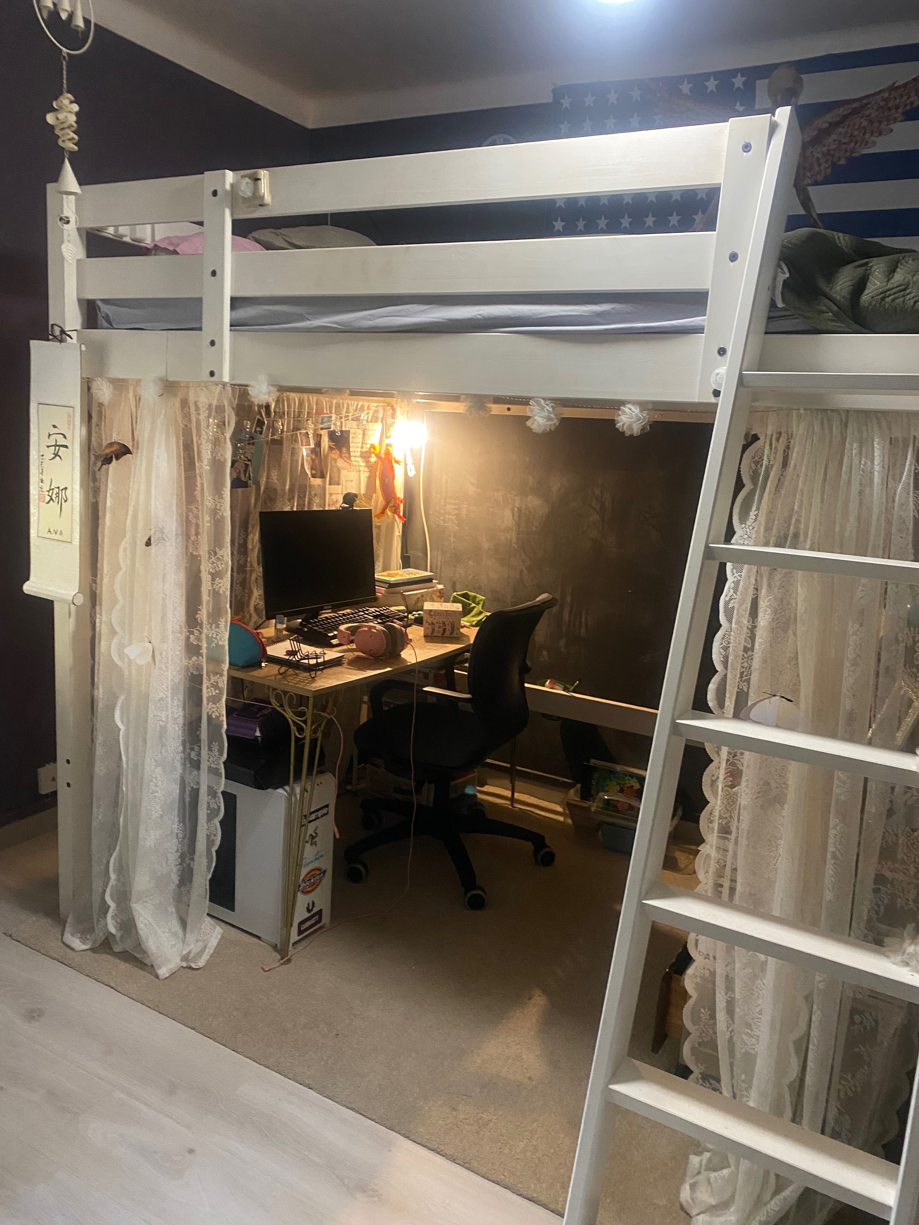 Cama alta de casal ikea