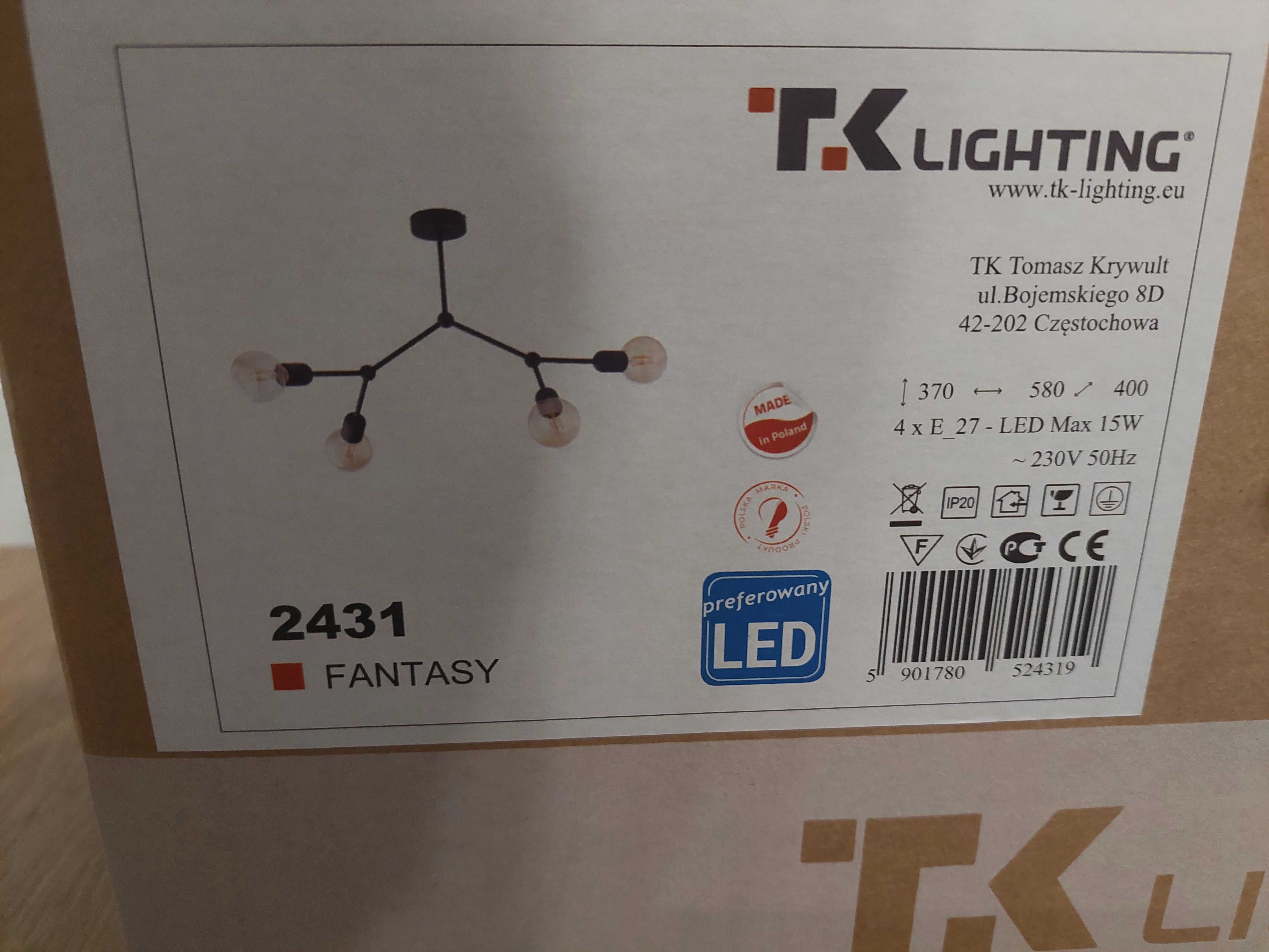 Lampa Italux Fantasy 2431 na 4 żarówki