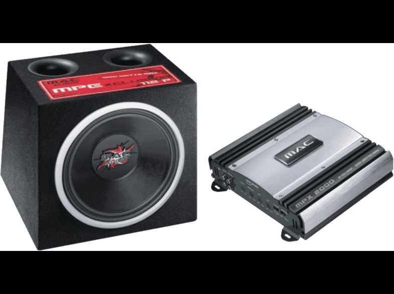 Subwoofer e amplificador mac