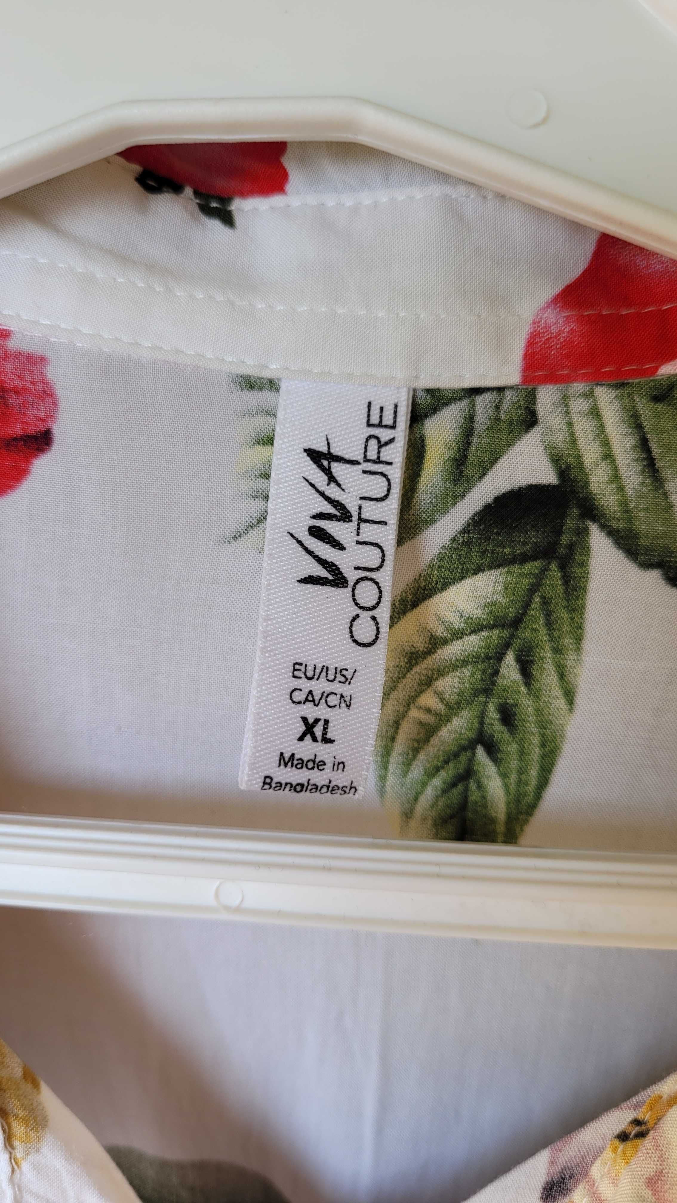 Koszula w kwiaty z dzwonkowymi rękawami Viva Couture