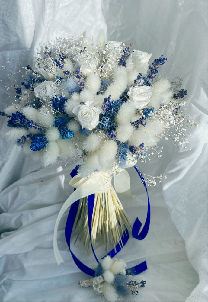 Сухоцвіти букет нареченої із сухоцвіті декор подарунок букет невесты