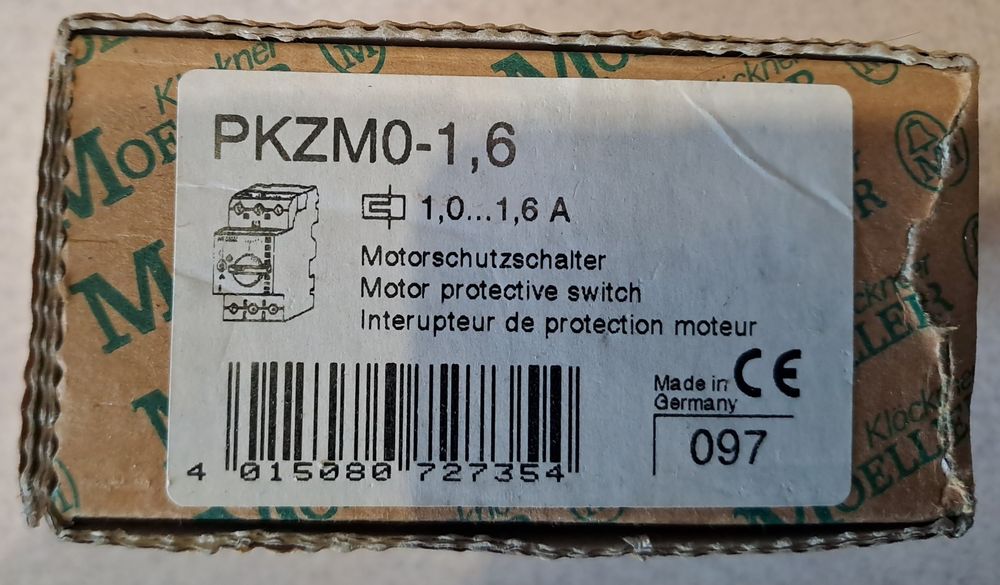 Автоматичний вимикач захисту двигуна Moeller PKZM0-1,6