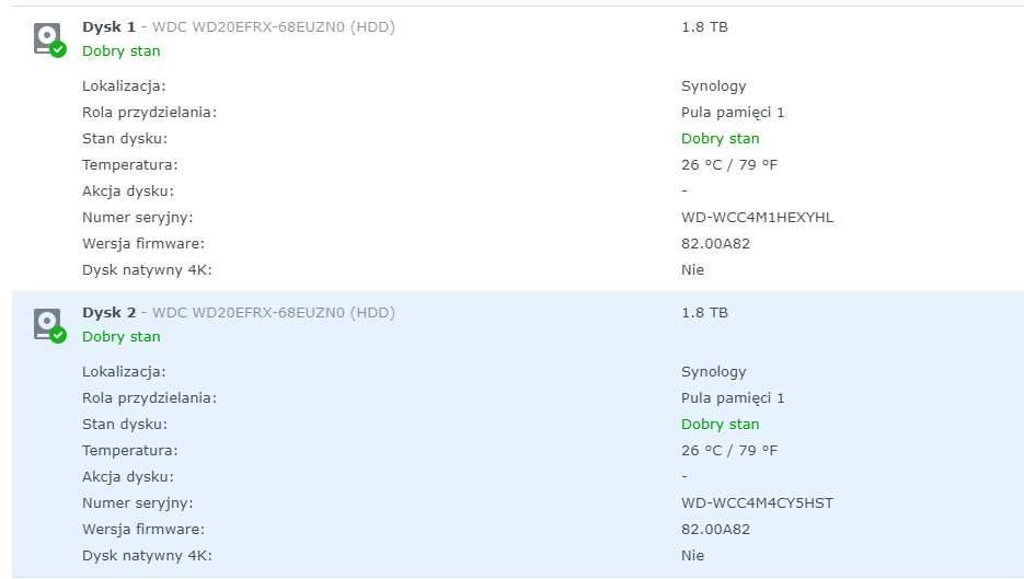 NAS Synology 720+ z gwarancją, pamięć RAM 10GB oraz dyskami 2*2TB