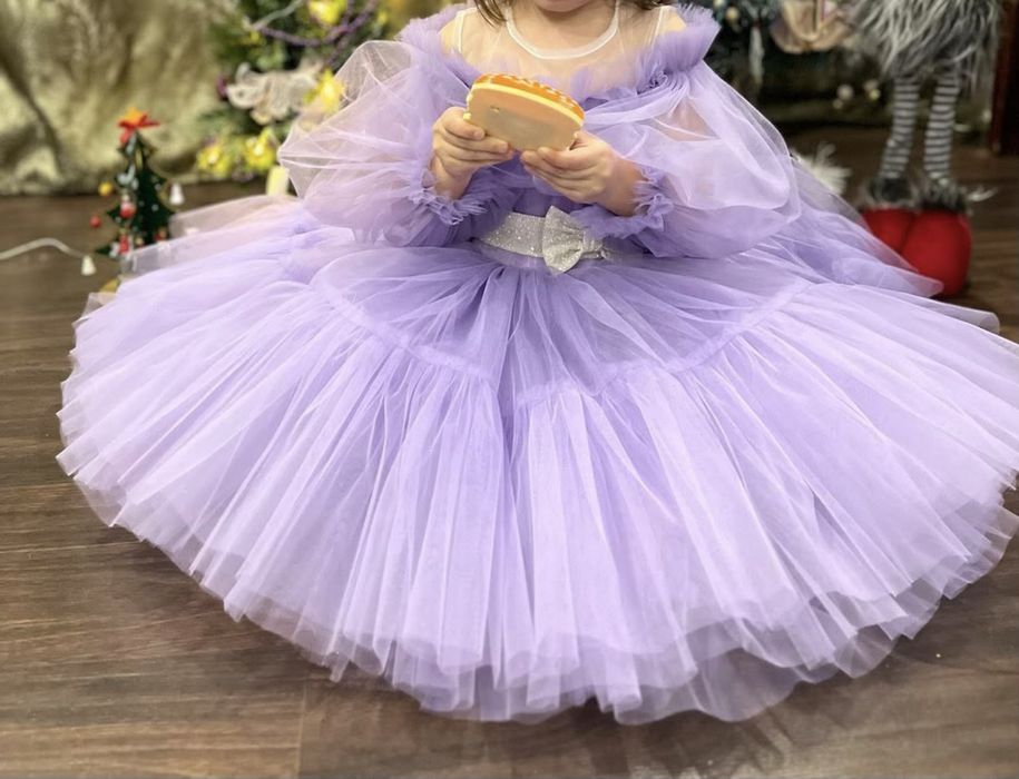 Сукня святкова дитяча платячко для дівчинки на свято лавандове