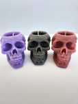 3 velas em forma de caveira