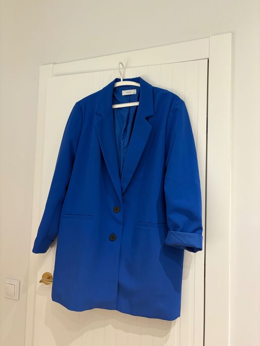 Marynarka Reserved niebieska chabrowa granatowa 44 xxl must have modna