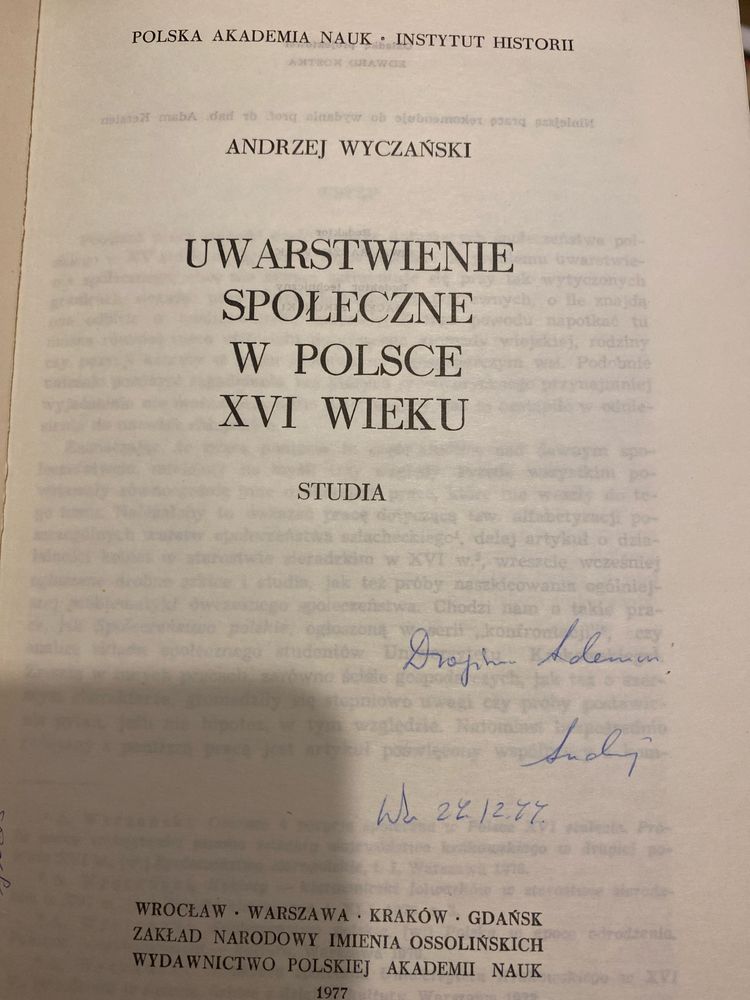 Uwarstwienie społeczne w Polsce w XVI wieku