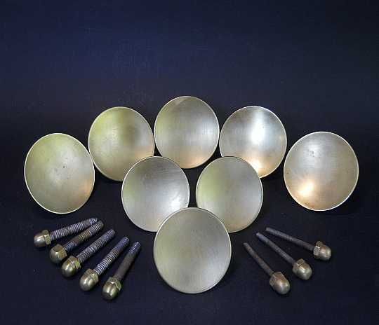 Антикварные ручки для мебели с крепление - латунь, сталь