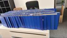 Segregator biurowy blue 10 szt  niebieskich A4 szerokie Lodz Centrum