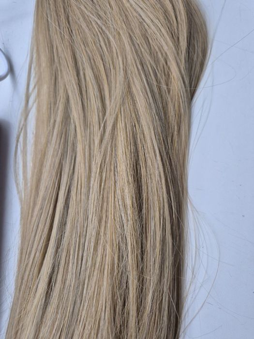 Штучне волосся на заколках блонд