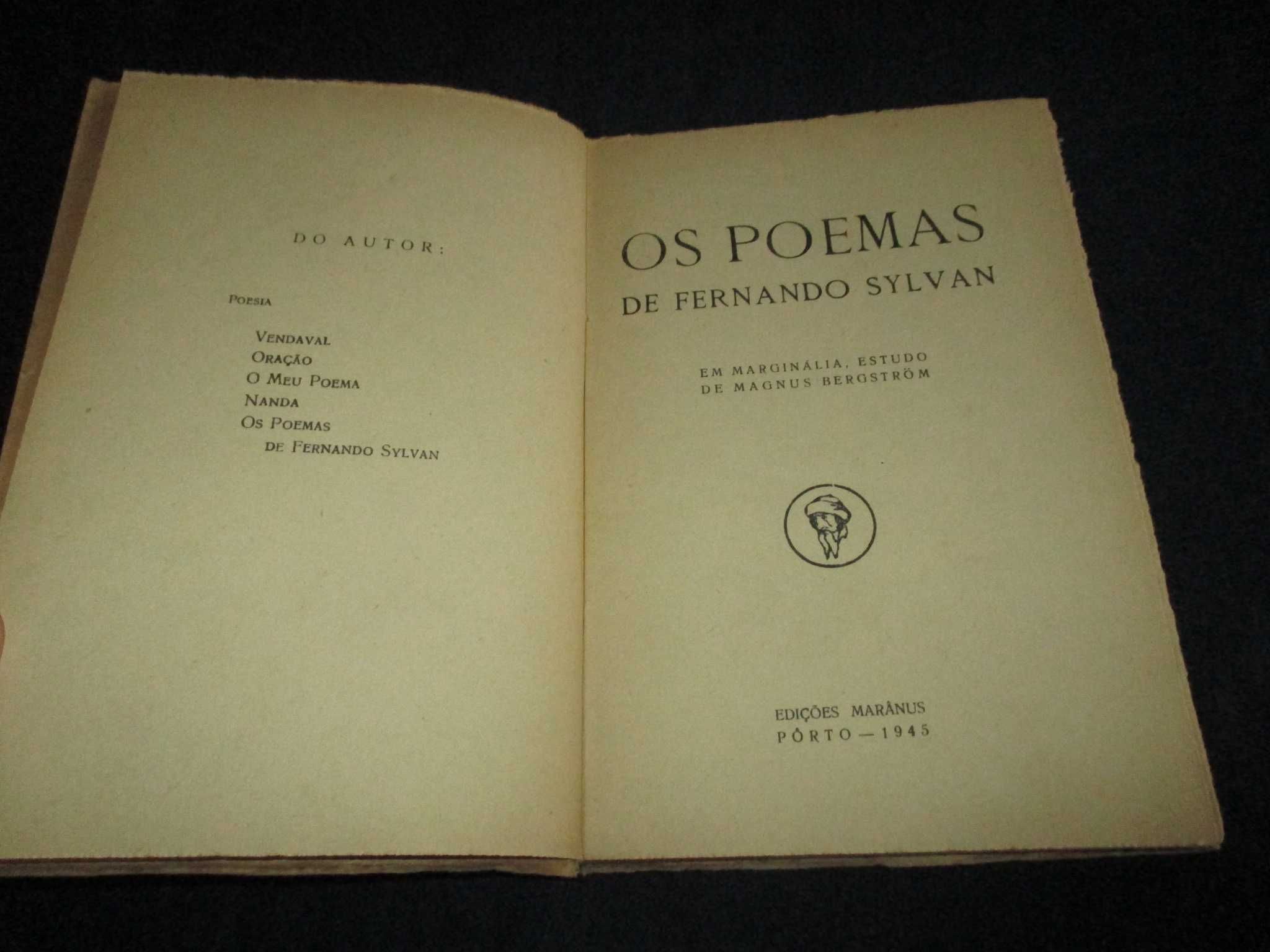 Livro Os Poemas de Fernando Sylvan autografado