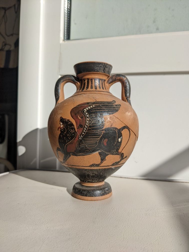 Ânfora de cerâmica panatenaica de Roma (cópia séc.V aC)