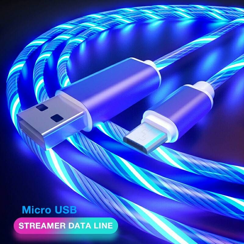 Светящийся кабель micro USB