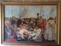 Картина маслом Козаки пишуть листа турецкому султану  И Репина