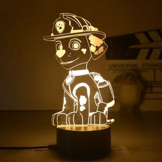 Щенячий патруль НІЧНИК Гонщик Маршал Патруль дитячі іграшки Ночник