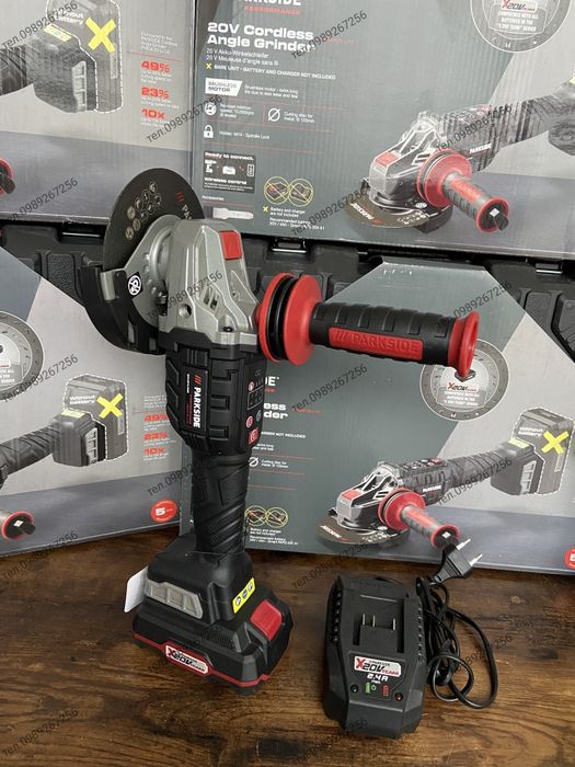 Акумуляторна кутова шліфувальна машина, болгарка, PARKSIDE PERFORMANCE