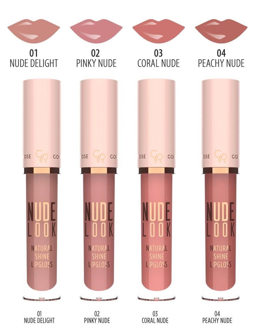 Рідка глянсова помада GOLDEN ROSE Nude Look Natural Shine Lipgloss