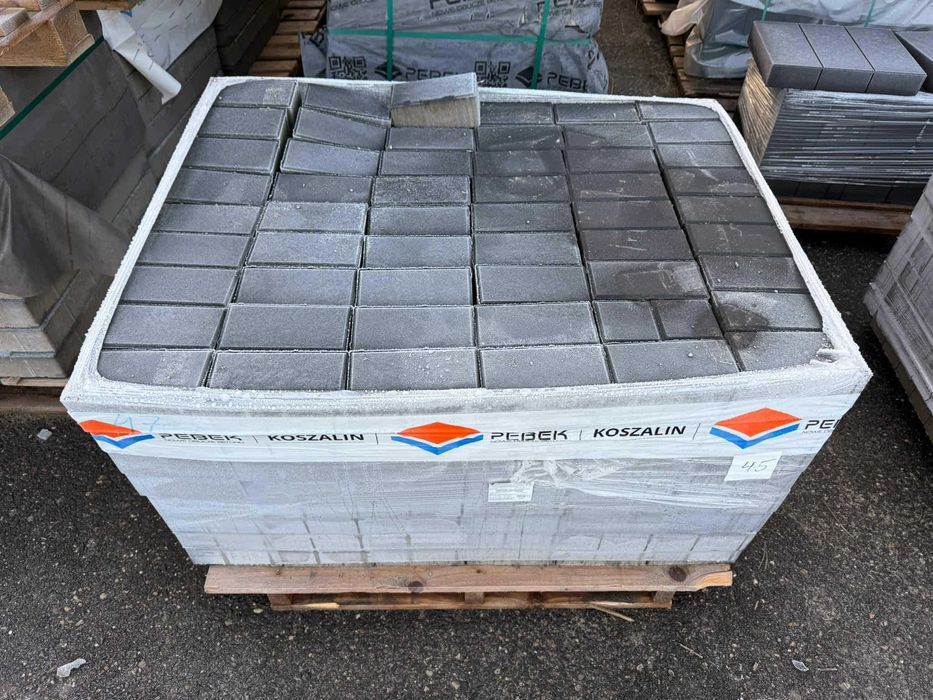 Kostka prostokąt gr.8cm antracyt - II gatunek