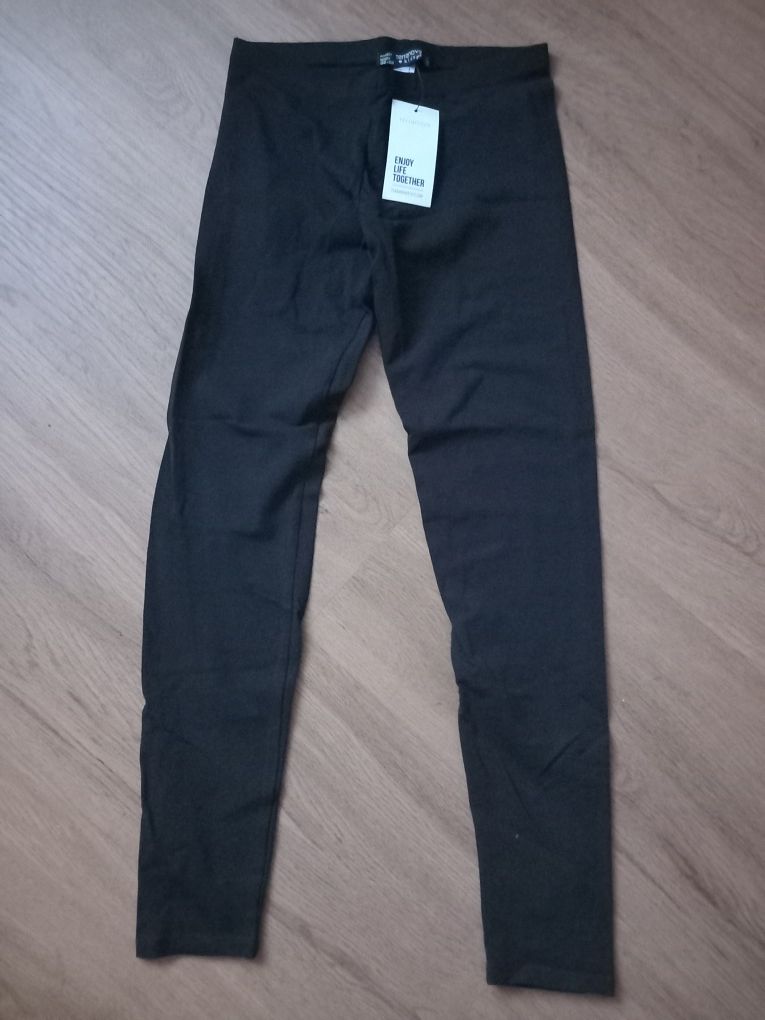 Legginsy czarne dla dziewczynki nowe rozmiar 152-158