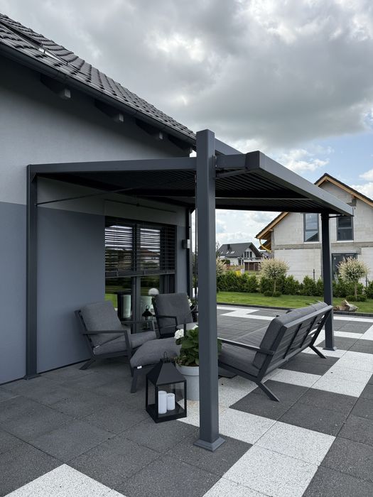 Pawilon ogrodowy pergola 380x316x268 cm antracytowy Naterial