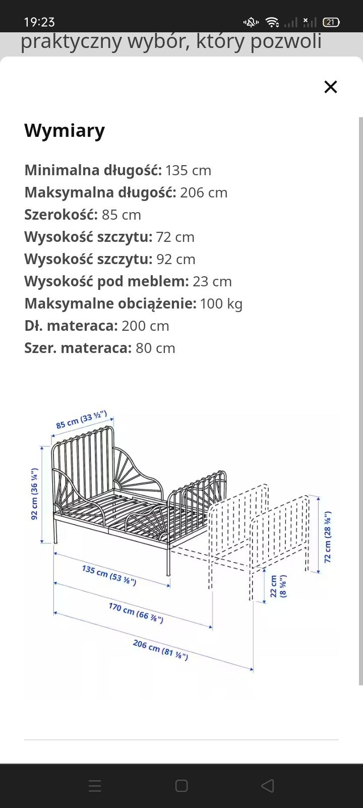 Łóżko + stelaż+ Materac Premium!