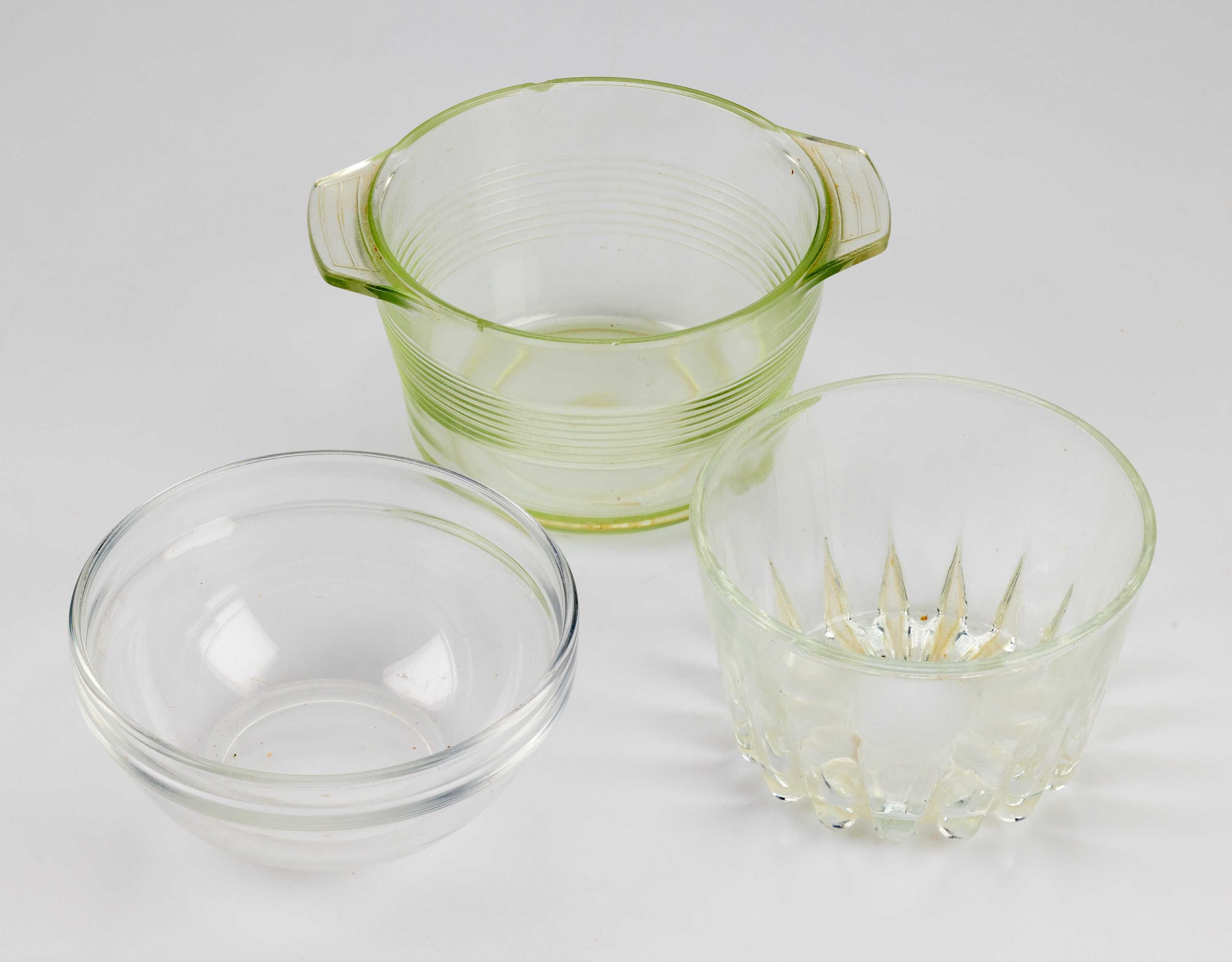 miski szklane przeźroczyste różne