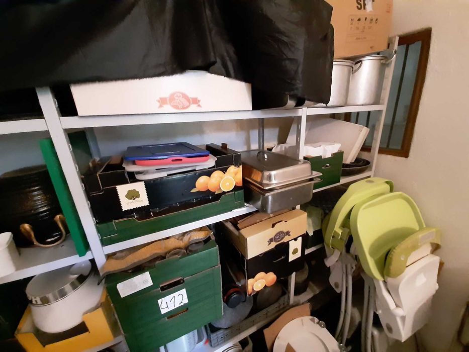 Loiças, panelas, copos e utensílios p/ restauração, cafés ou similares