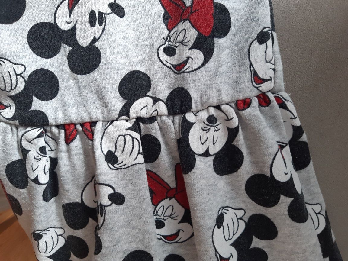 Sukienka 98 104 H&M Minne Mouse Myszka Miki Disney