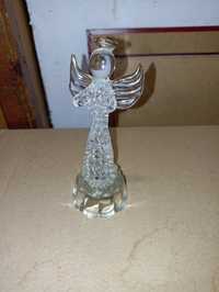 Szklany aniołek dekoracyjny ok 15 cm