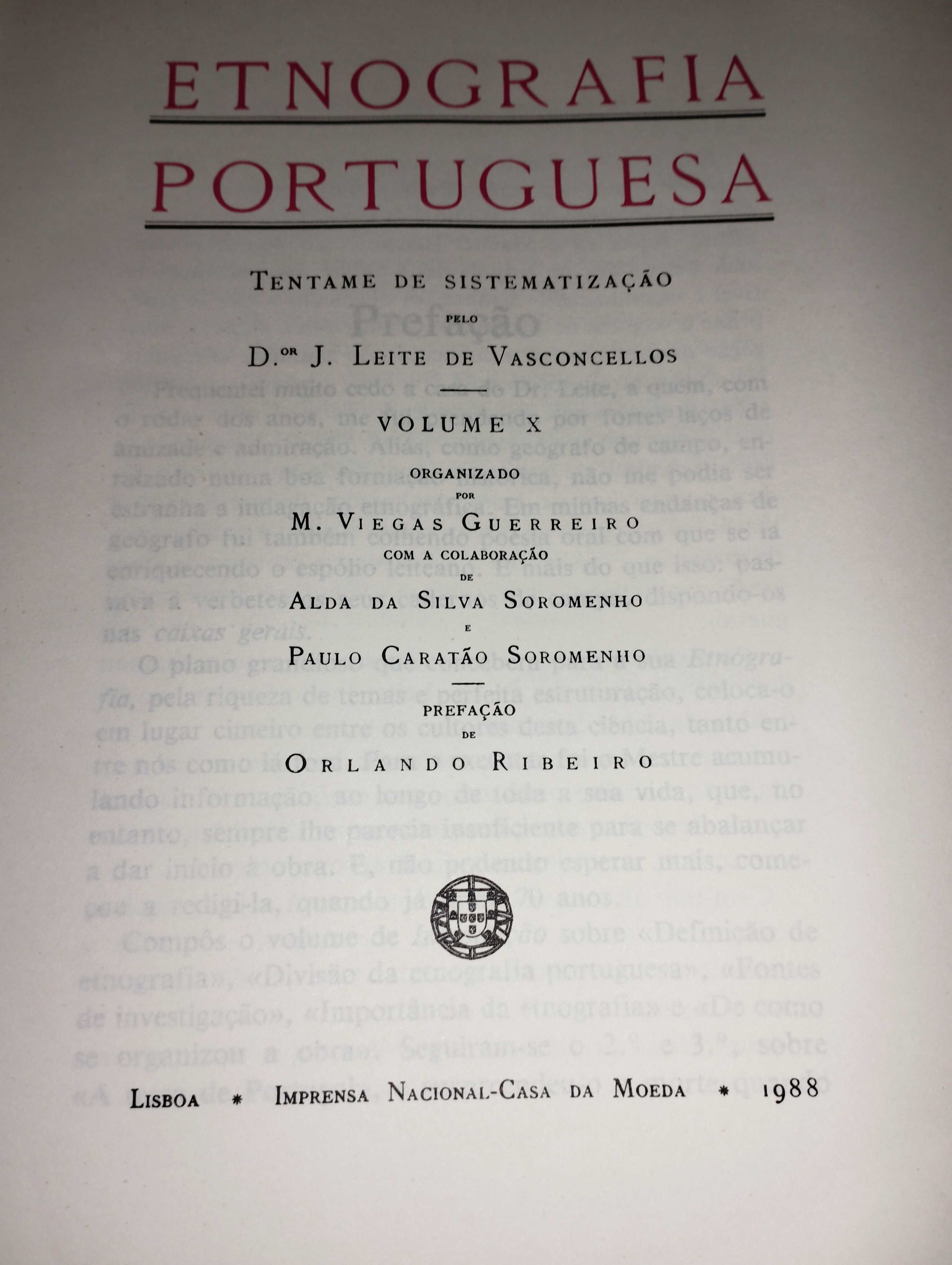 Etnografia Portuguesa vol X - Leite de Vasconcelos