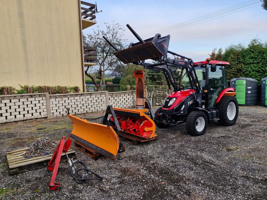 TYM T503 HST  TRAKTOR TYM T503 HST ładowacz STOLL DUCHAWA do śniegu TUZ przedni WOM