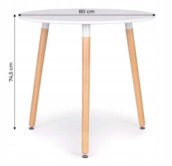 Stół stolik nowoczesny drewniany do salonu kuchni 80cm