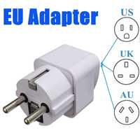 Adaptador de viagem smartphone macho europeu fêmea Uk US AU