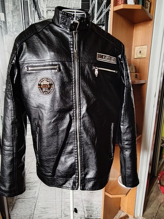Męska kurtka skórzana rozm.M czarna