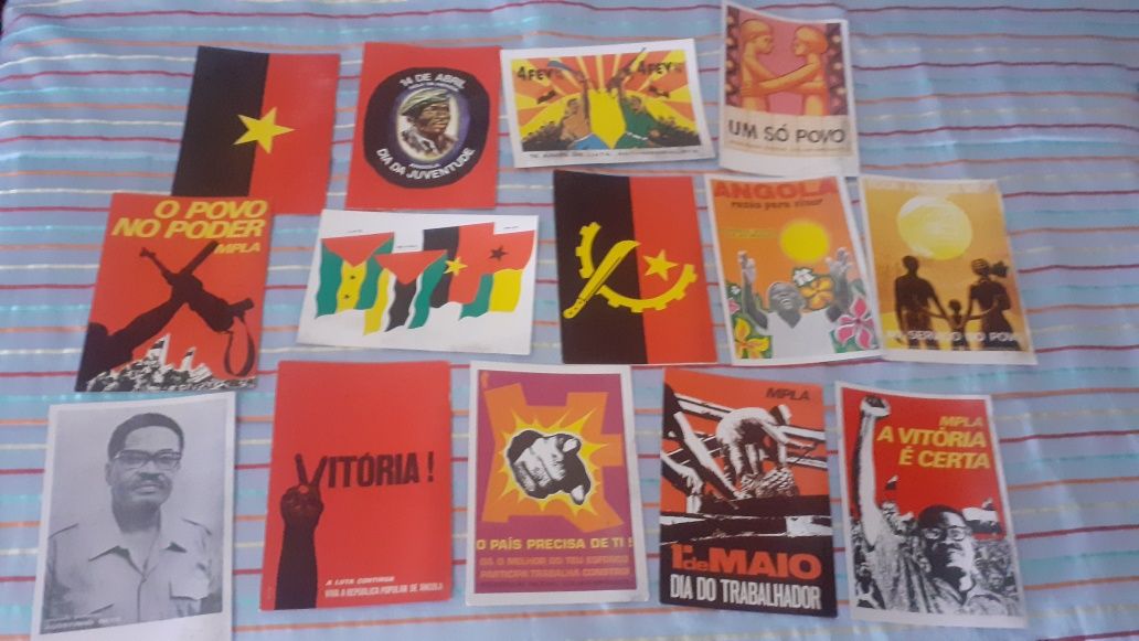 Lote postais antigos Angola MPLA revolucionários anos 70