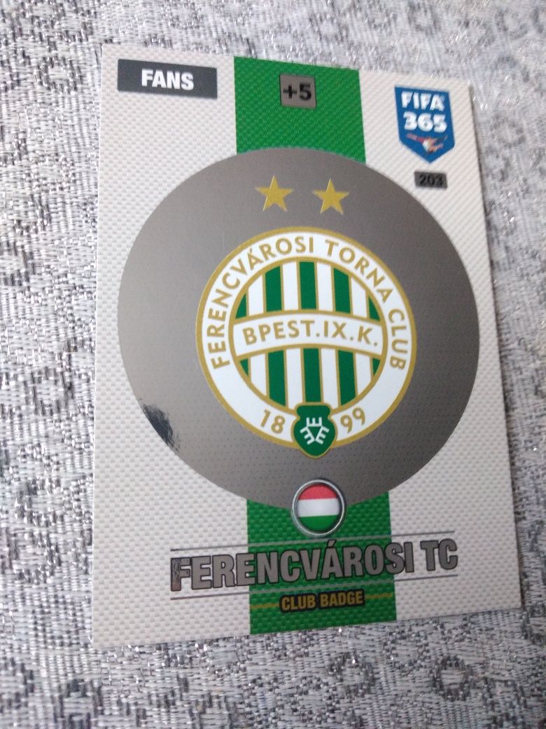 Karta club badge logo fifa 365 Panini 2017 Ferencvarosi Tc