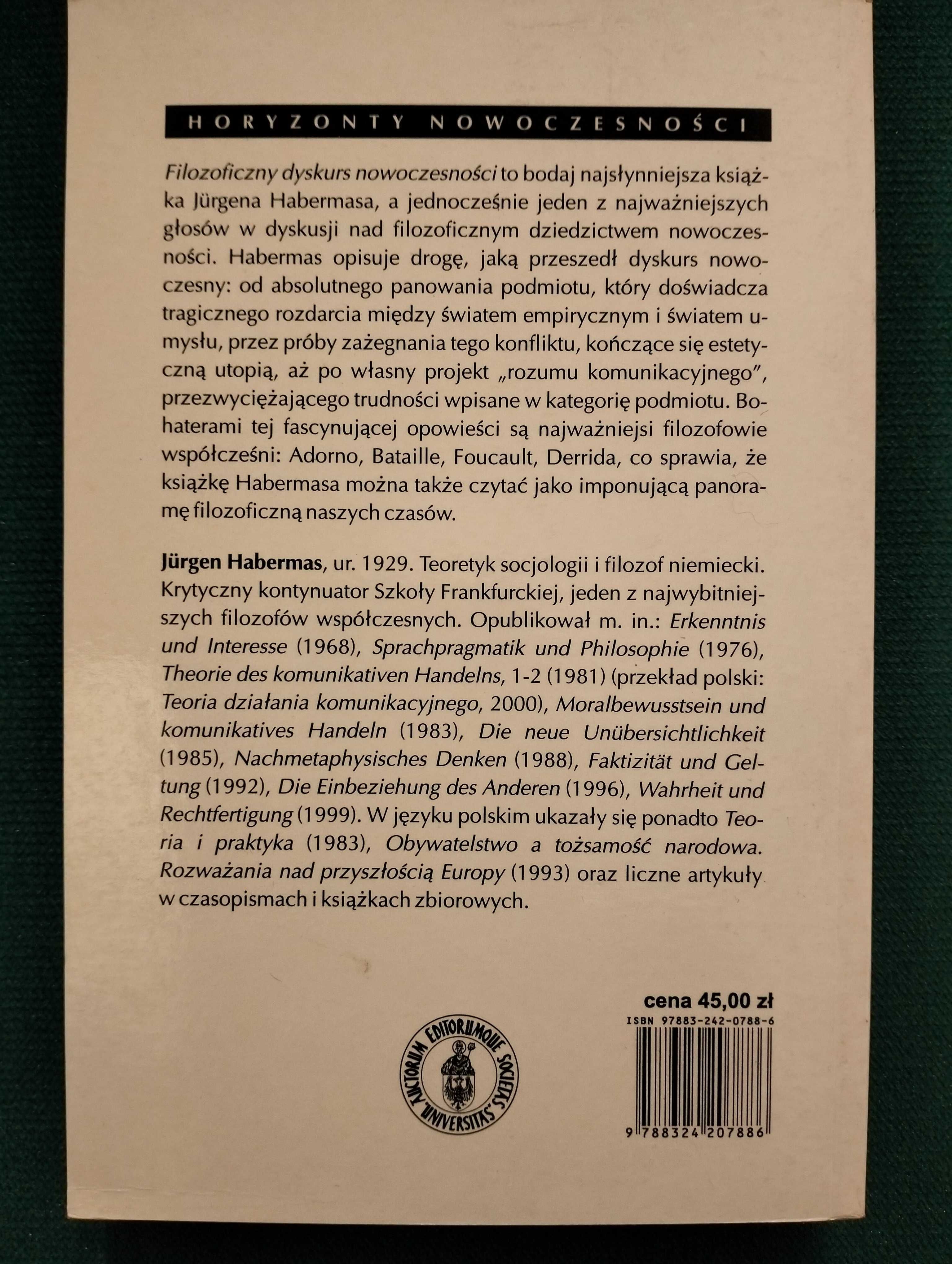 Filozoficzny dyskurs nowoczesności - Jurgen Habermas