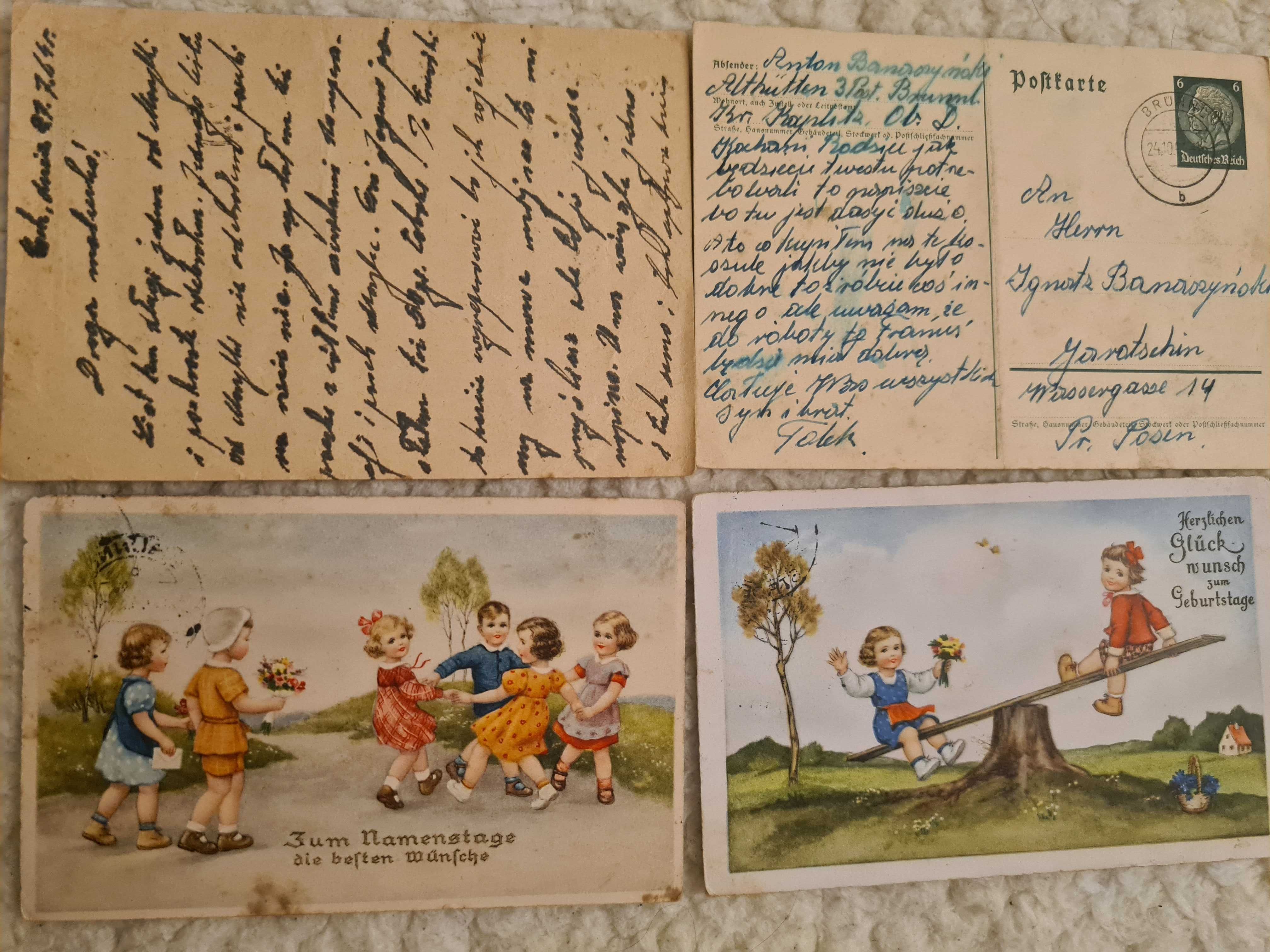 Pocztówki z czasów II wojny światowej i karty pocztowe