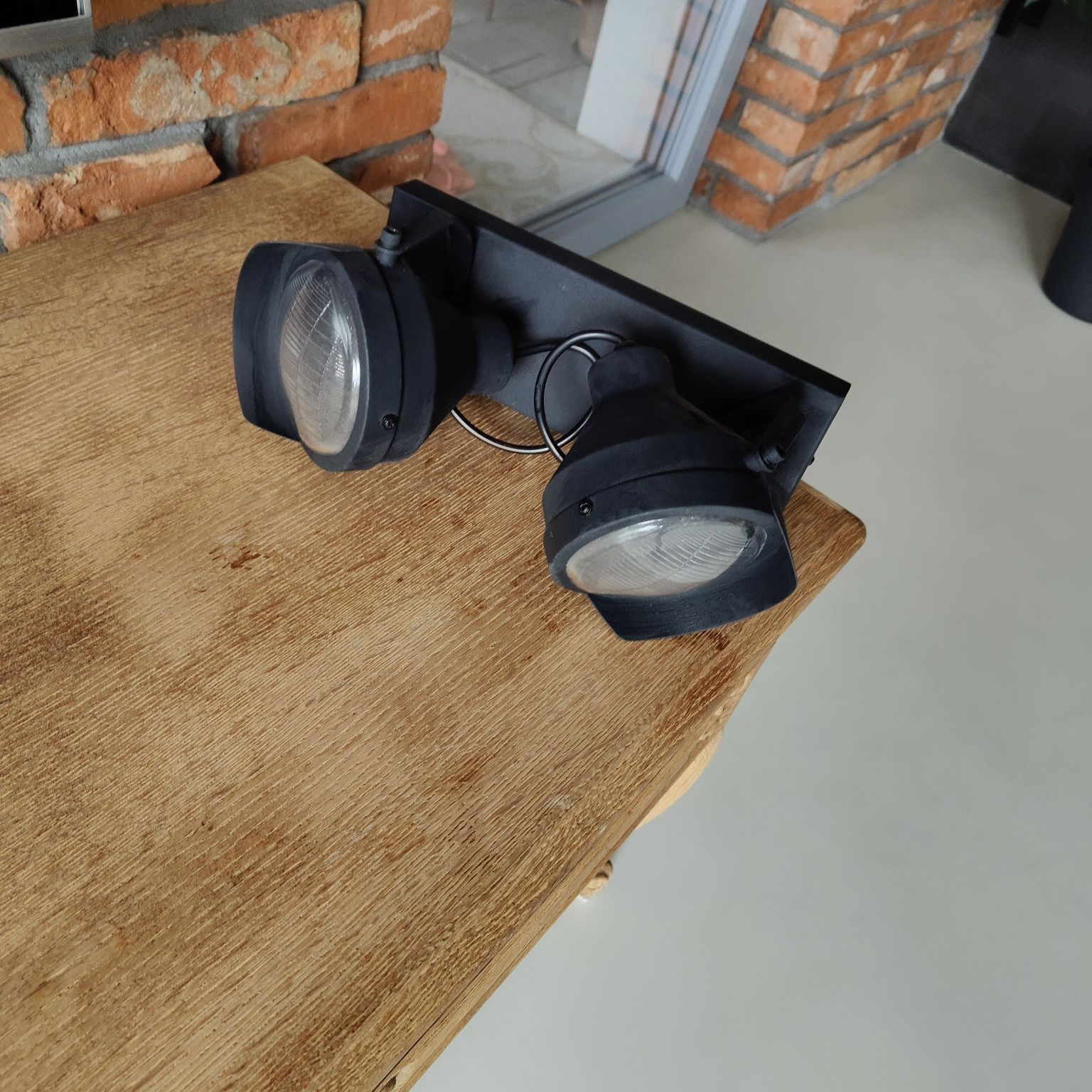 Lindby Spot sufitowy Henega, reflektor, czarny, 2-pkt.