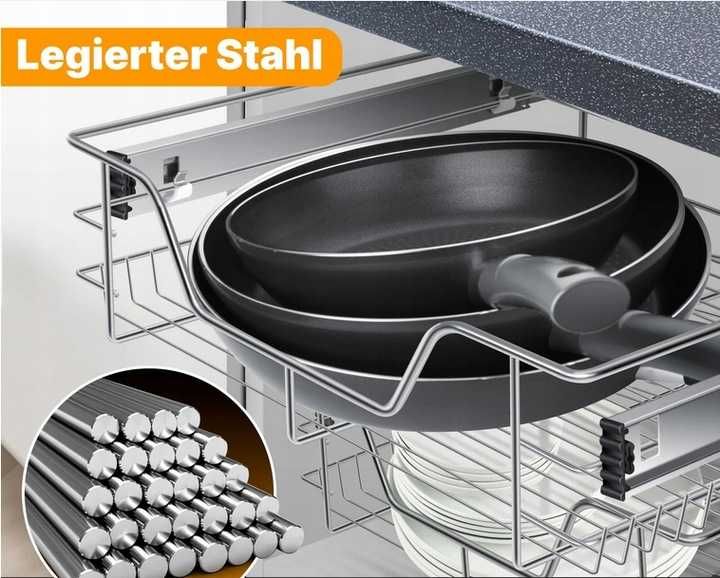 Szuflada kuchenna teleskopowa 40cm Kesser