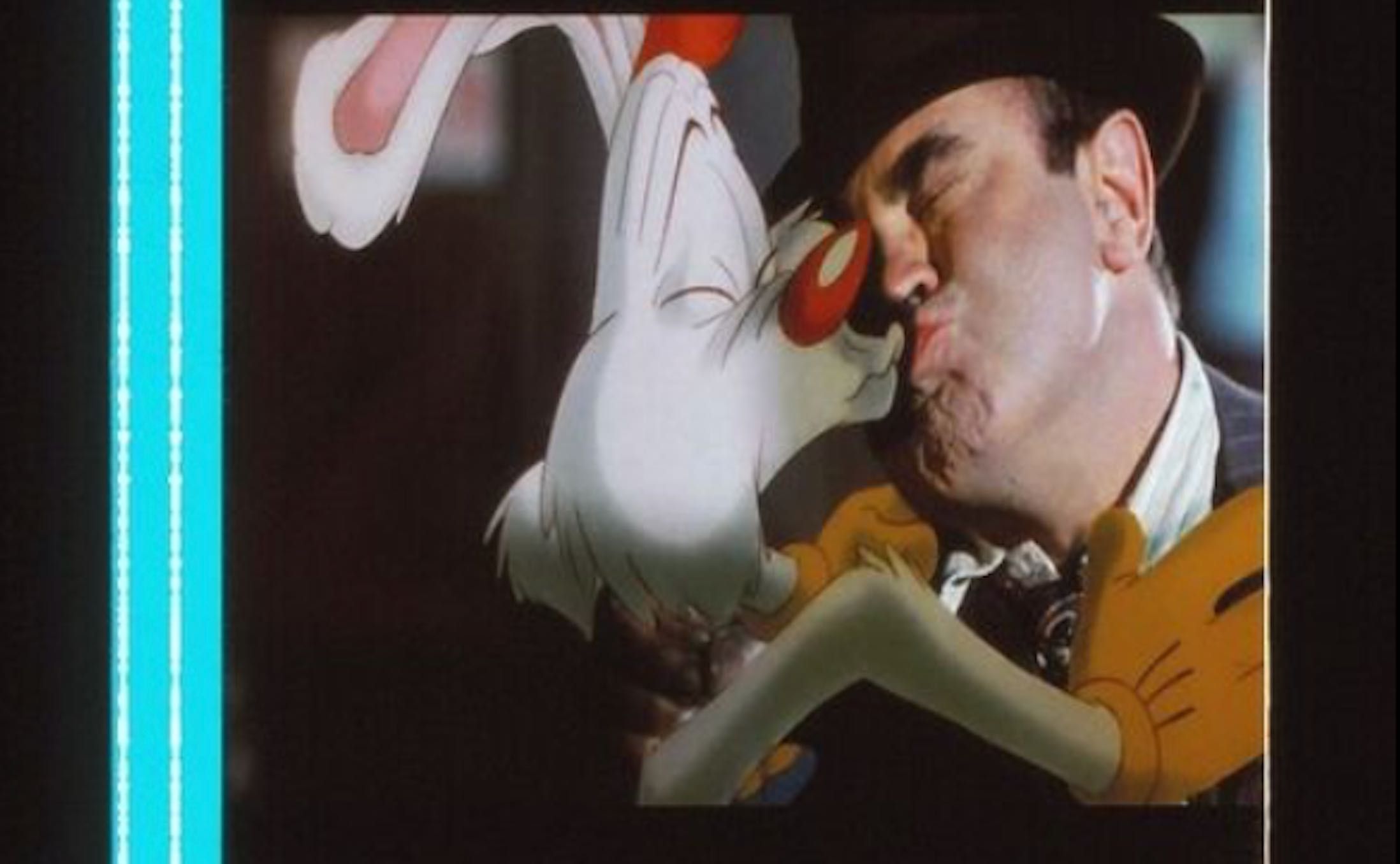 Fotogramas em película 35mm do filme culto Who Framed Roger Rabbit