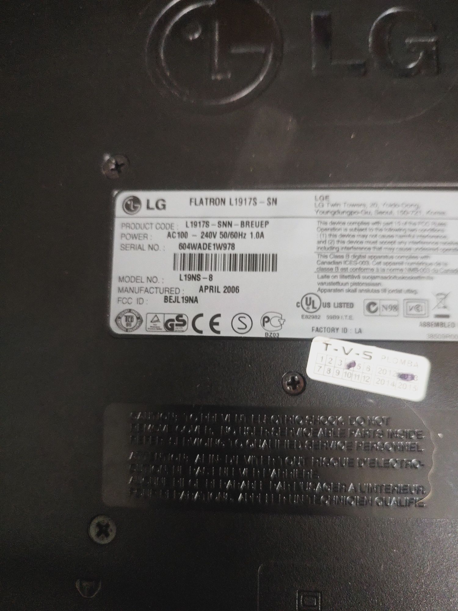 Monitor używany.