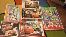Puzzle:Auta, Pidżamersi, dinozaury, kosmiczny mecz