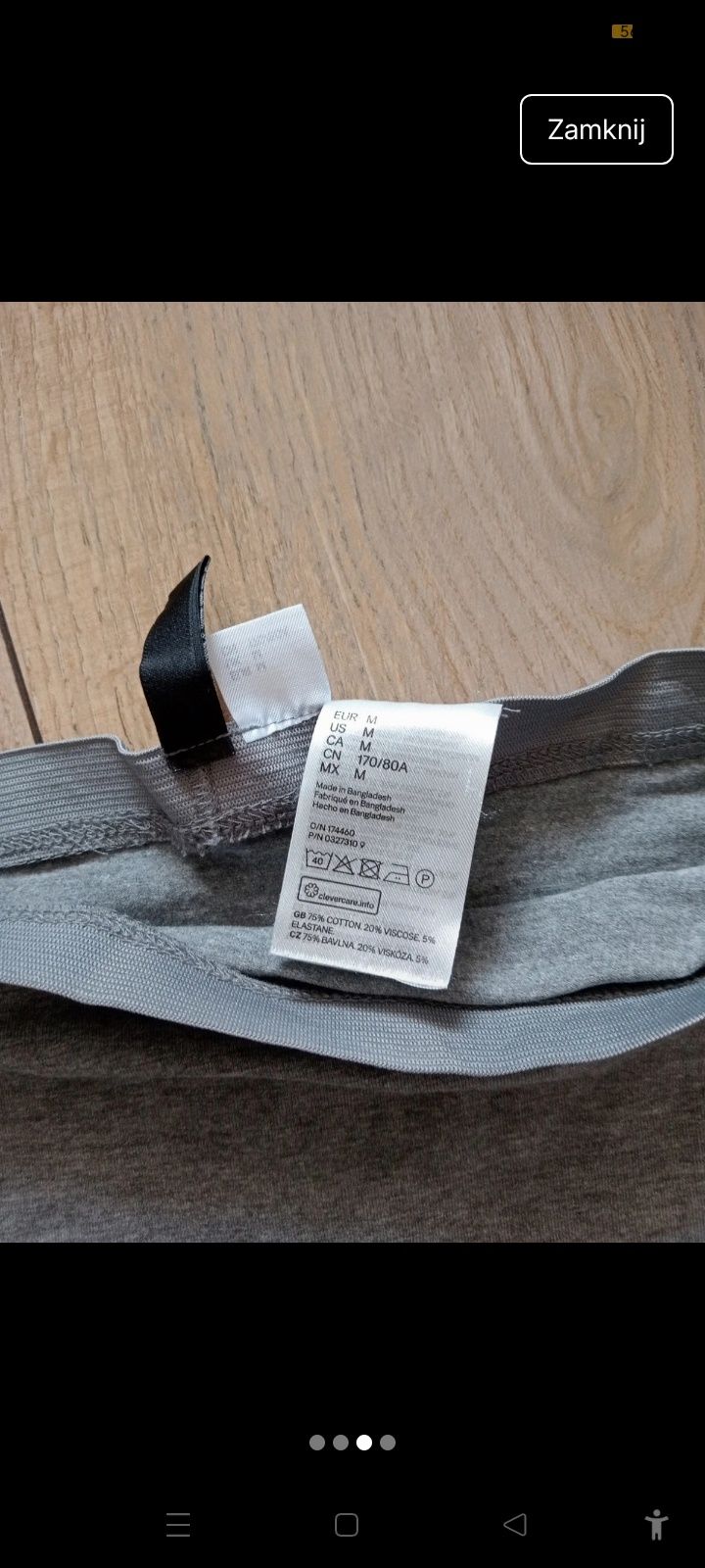 Spódnica spódniczka mini szara H&M sportowa M