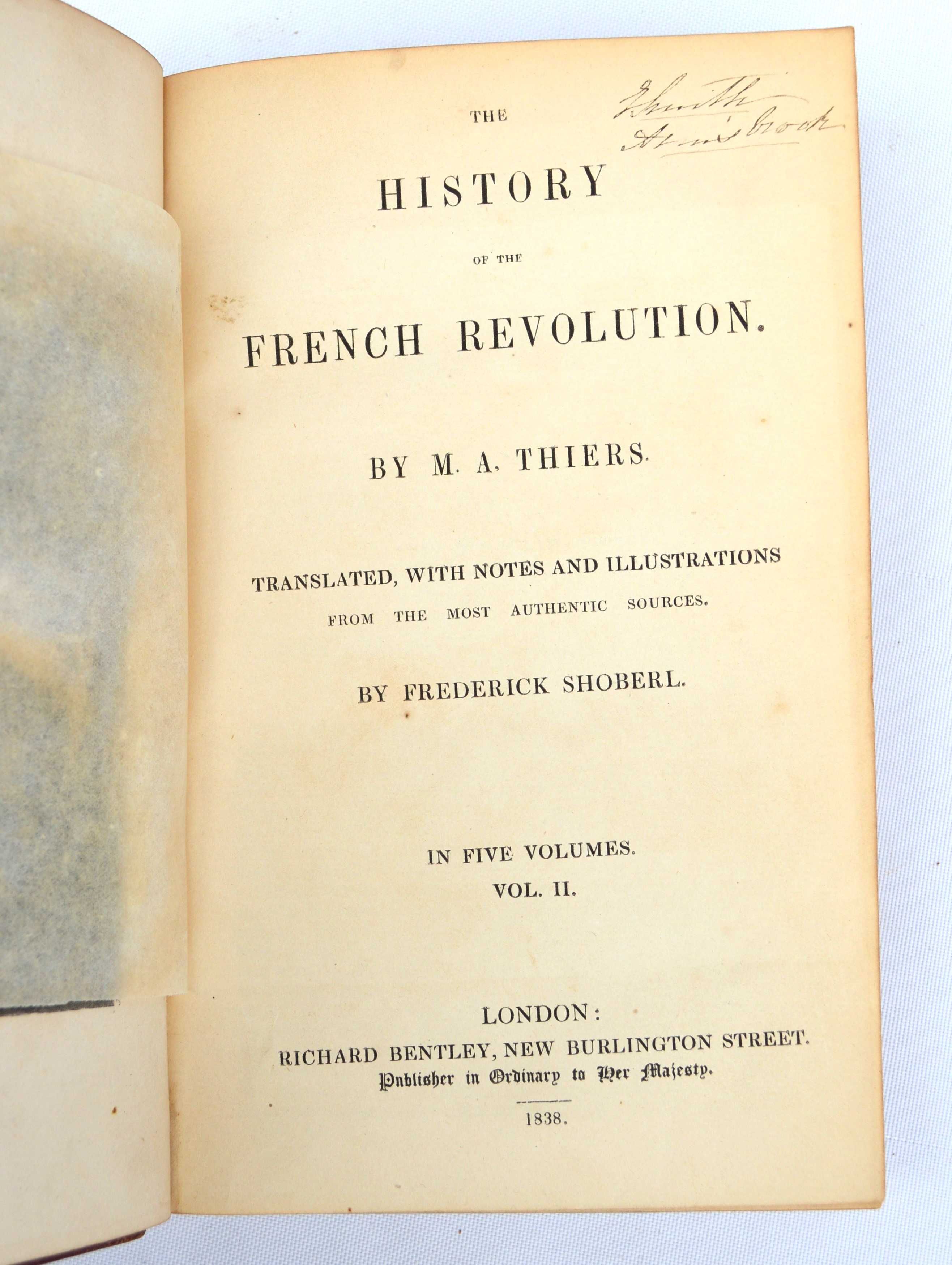 Адольф Тьєрс "Історія Французької революції" 1838