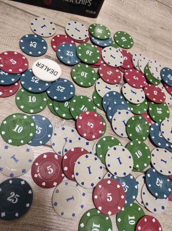 Фишки чипы для игры в покер.